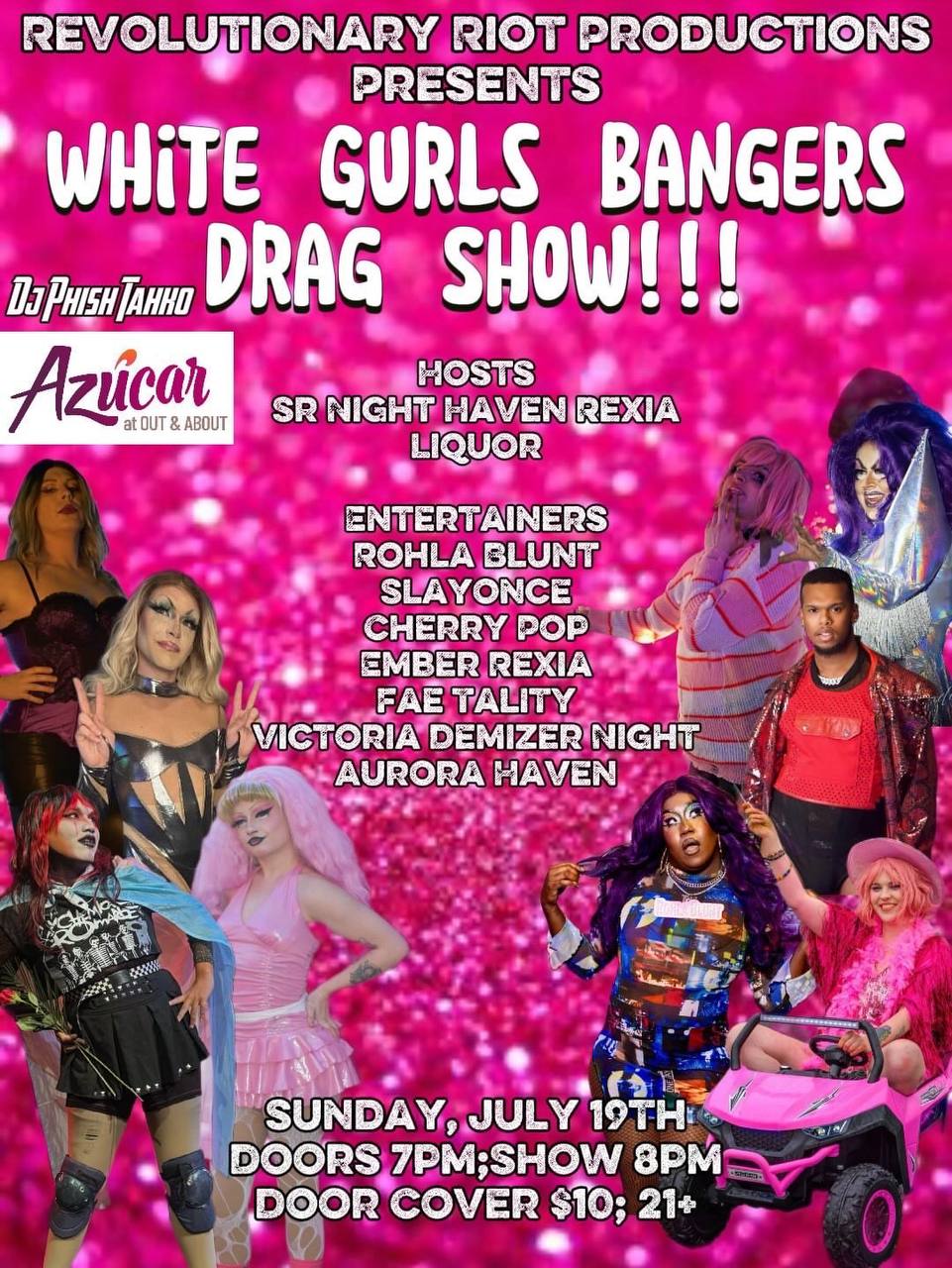 White Gurls Banger Drag Show flyer