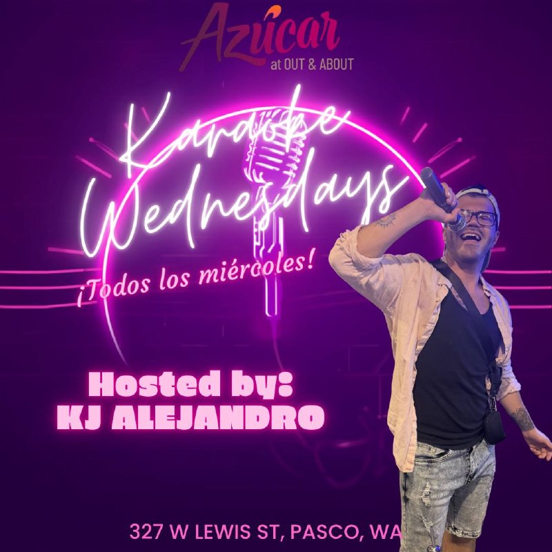 Wednesday Kareoke flyer — Azúcar, Pasco WA