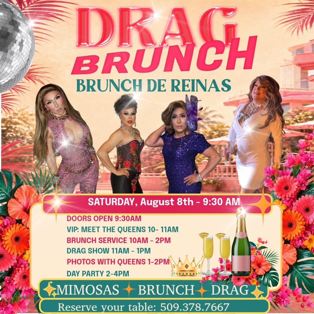 Drag Brunch de Reinas flyer — Azúcar, Pasco WA