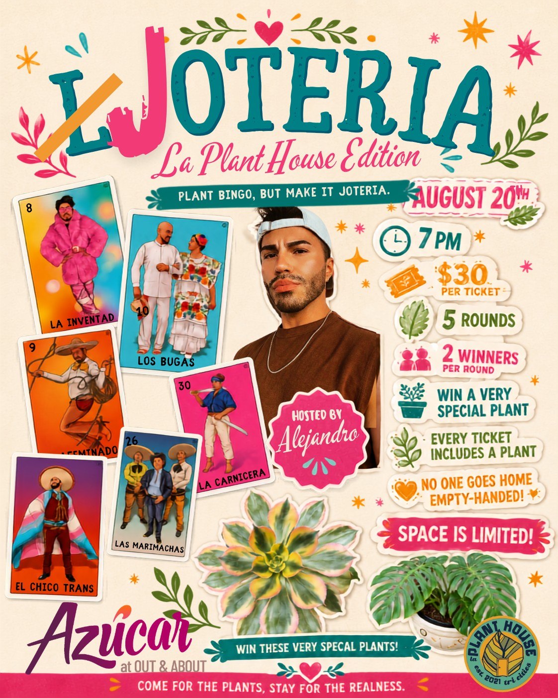 🌿 JOTERÍA: La Plant House Edition 🌿 flyer — Azúcar, Pasco WA