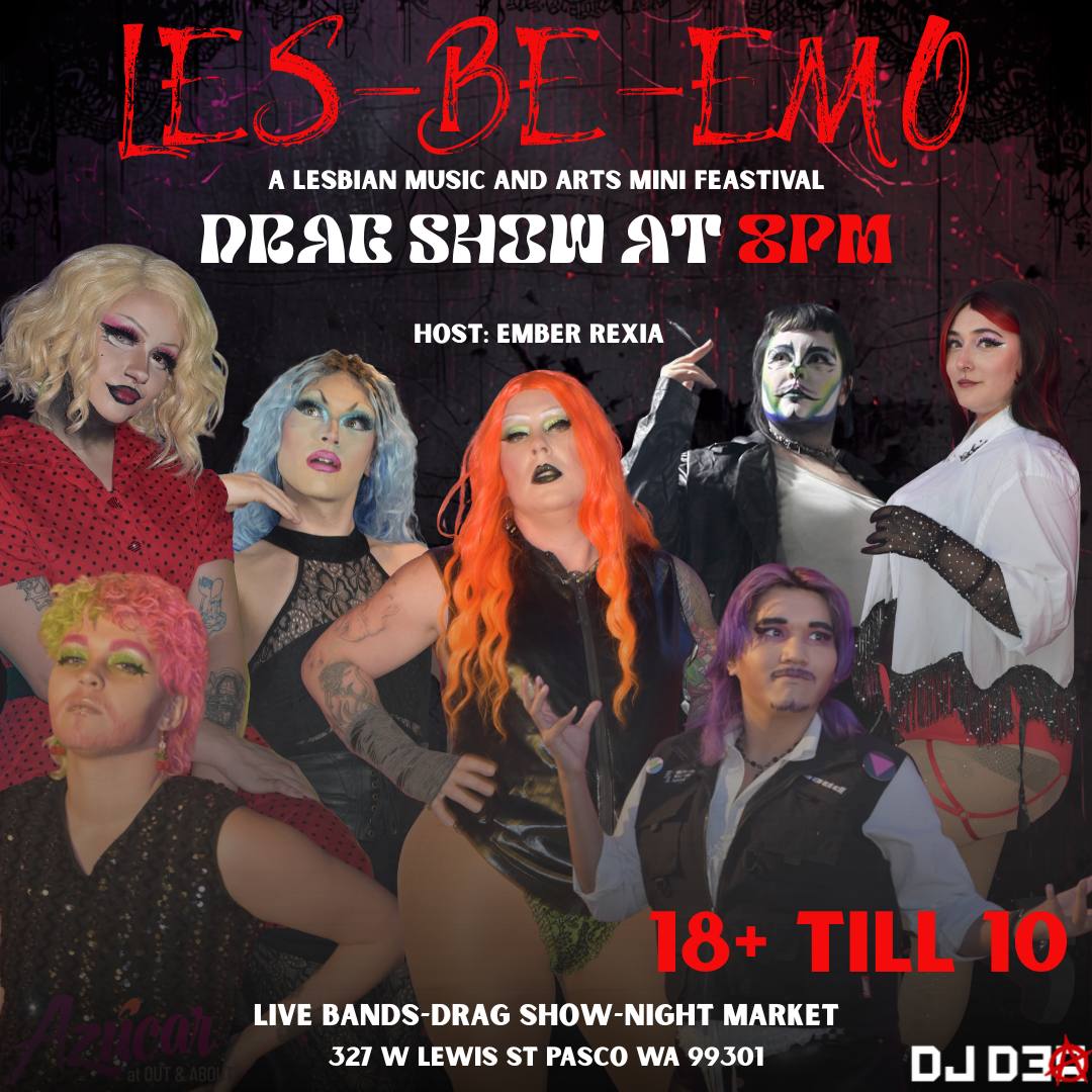 Les-Be-Emo Drag Show flyer — Azúcar, Pasco WA