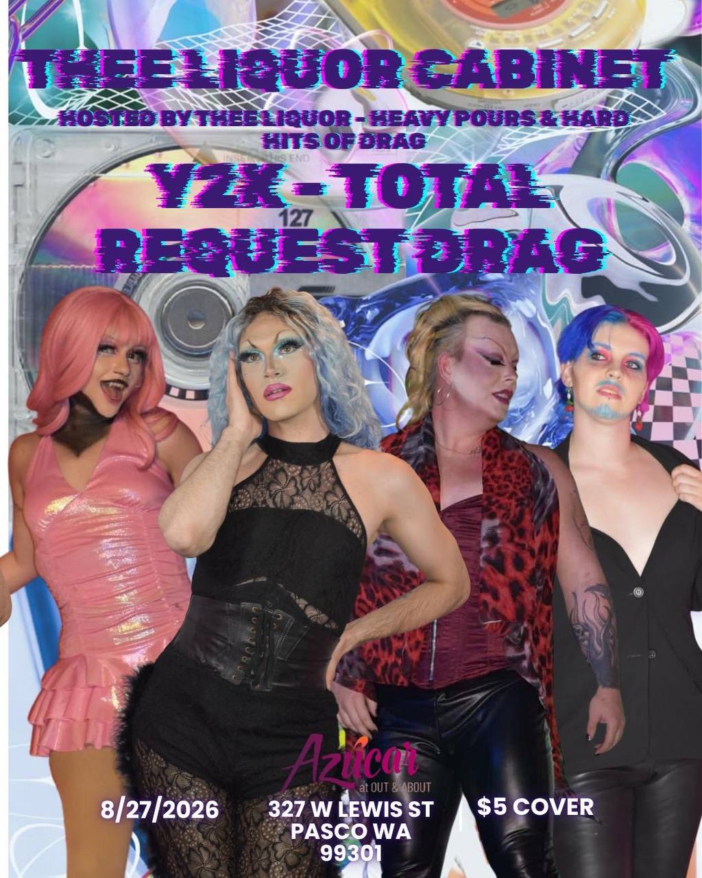 Y2K Drag Show flyer — Azúcar, Pasco WA