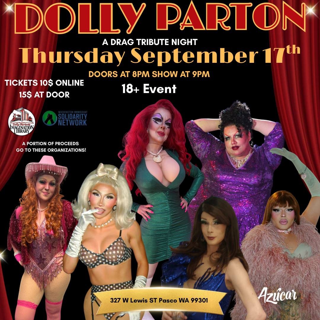 Dolly Parton; A drag Tribute Night flyer — Azúcar, Pasco WA