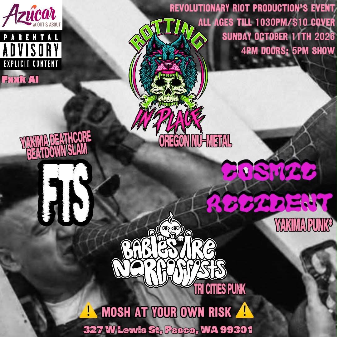 Mosh Night flyer — Azúcar, Pasco WA